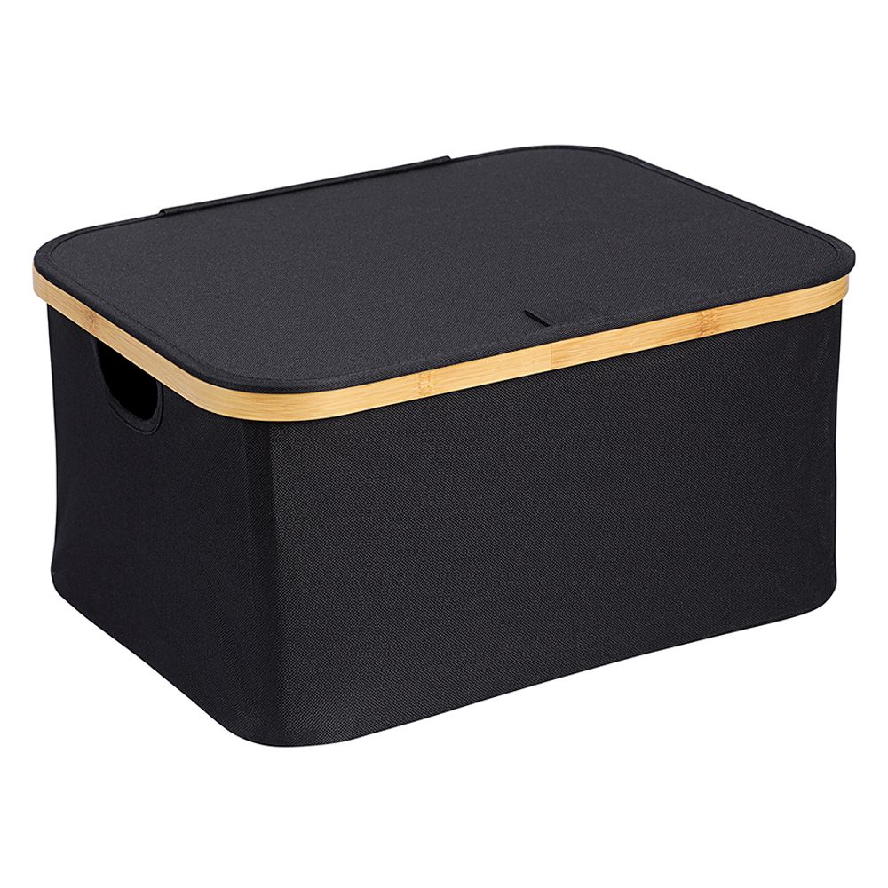 Корзина для белья Neat Low, 40x33x20 см, черная