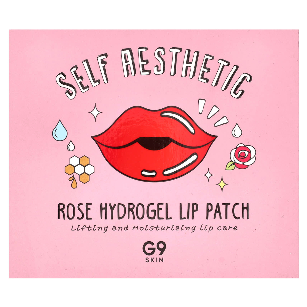 G9skin, Self Aesthetic, патчи для губ с розовым гидрогелем, 5 патчей, 3 г (0,10 унции)