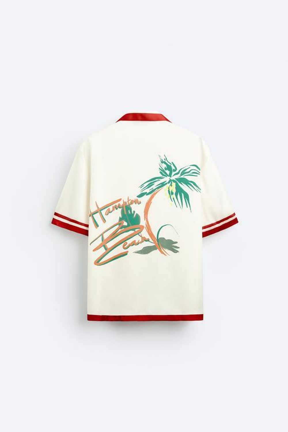 ZARA КОМБИНИРОВАННАЯ РУБАШКА С АТЛАСНЫМИ ДЕТАЛЯМИ, КРАСНЫЙ