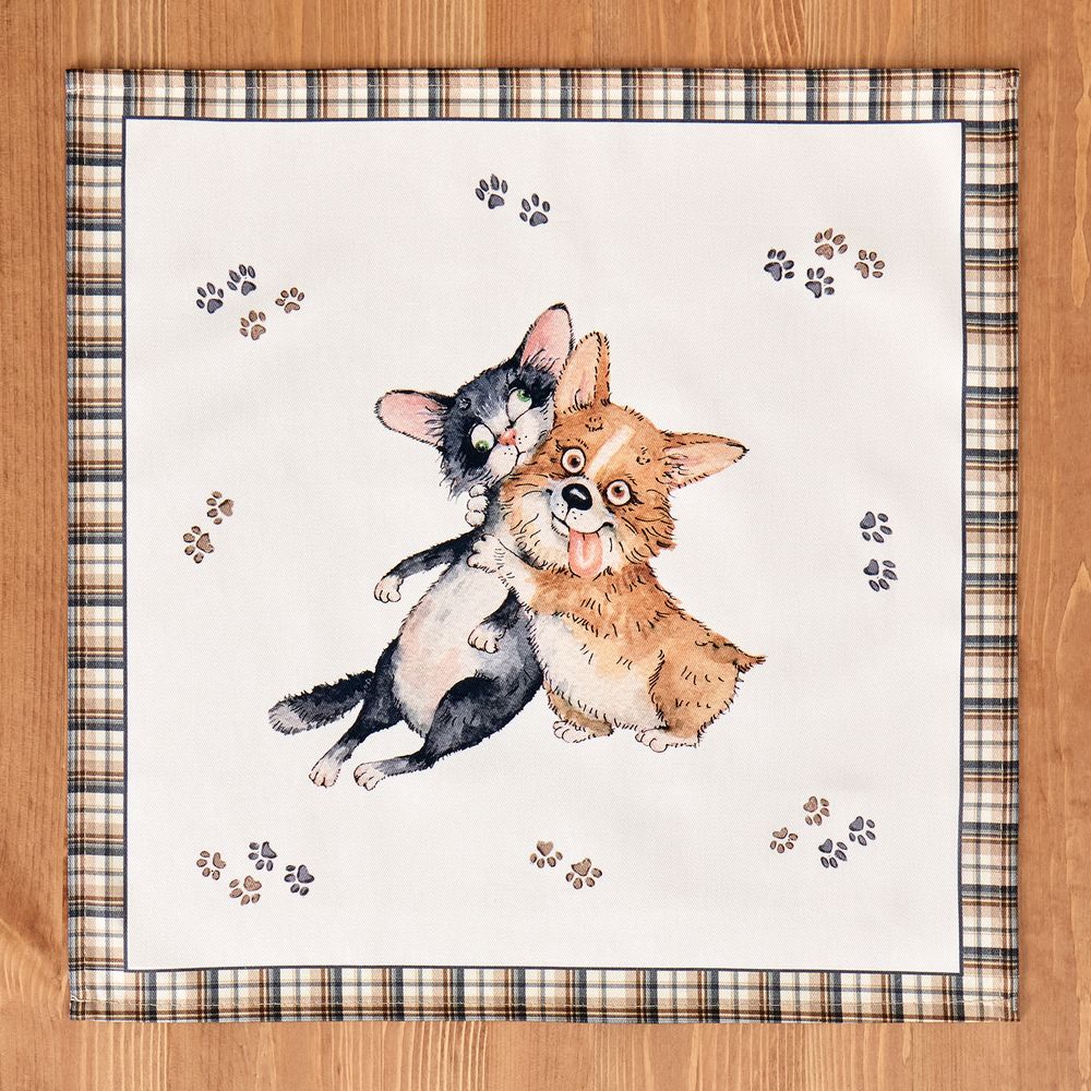 НАБОР САЛФЕТОК ИЗ 2-Х ШТ "ДРУЖБА",40Х40СМ, 100% ХЛОПОК,ТВИЛ, БЕЛЫЙ