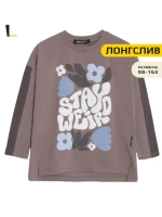 Лонгслив для девочки оверсайз с принтом