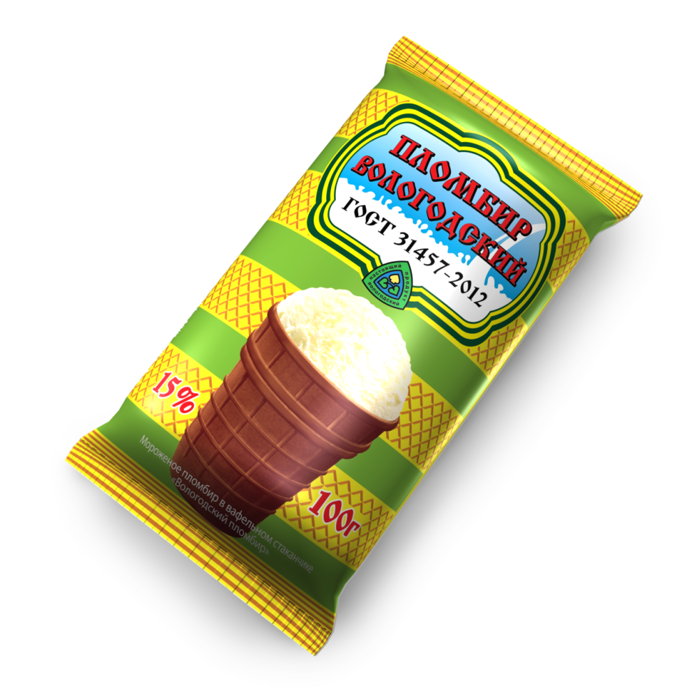 Стаканчик Вологодский пломбир 100 гр.