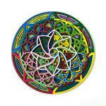 3D раскраска Мандала Ганден от SamCraft - сборные объемные 3D картины из дерева своими руками, для творчества