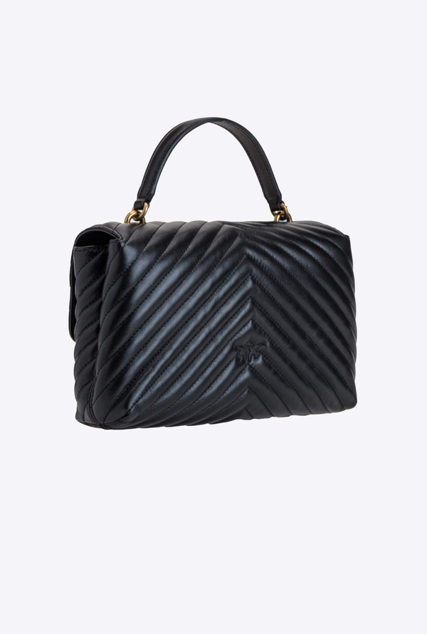 MINI LADY LOVE BAG PUFF CHEVRON - black/gold