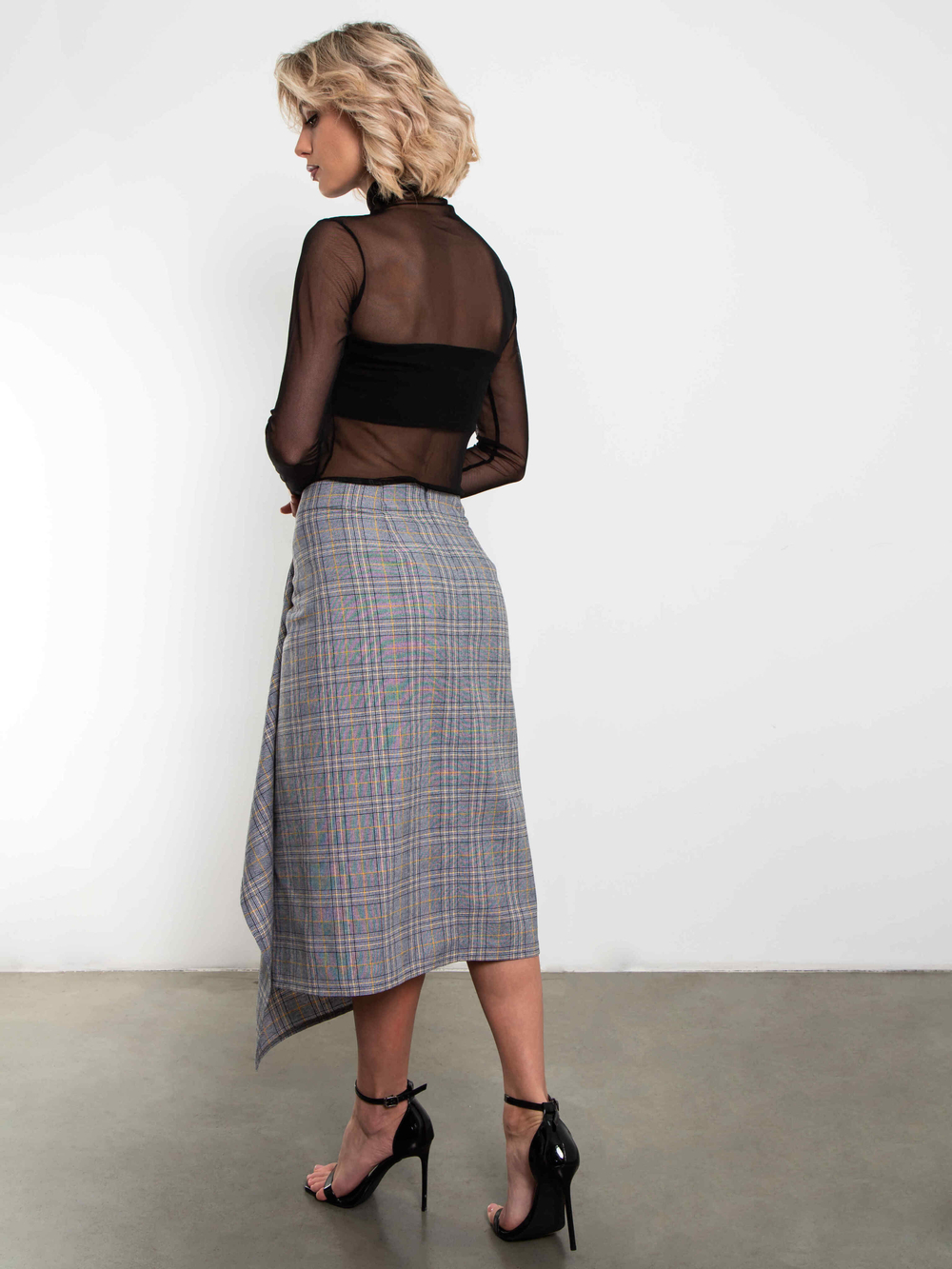 Юбка Мелодия формы (серая клетка)