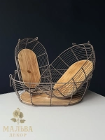 Набор из 3-х корзин "Вуден" 36x25x11 см, 32x21x9 см, 28x17x6.5 см