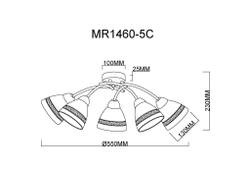 Потолочная люстра MyFar Emily MR1460-5C