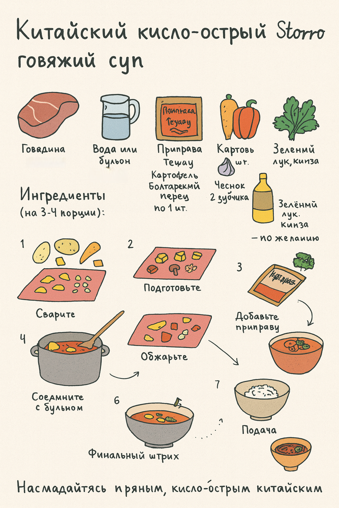 Приправа Teway для кисло-острого говяжьего супа 100 г x 4 шт