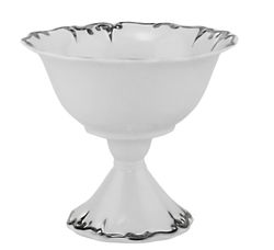 Lenardi 666-393 Фруктовница 22см на ножке ARGENTO в под.уп.(х4)Фарфор