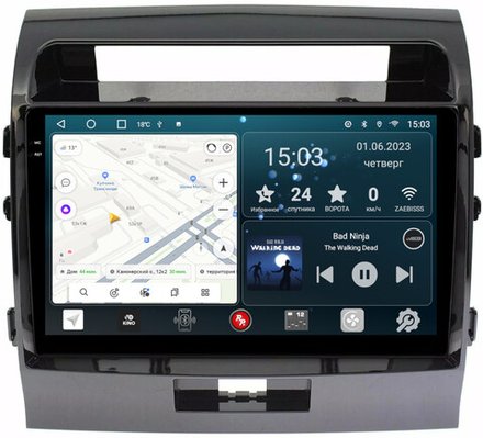Магнитола для Toyota Land Cruiser 200 2007-2015 (отдельный экран климата) - RedPower 200 Android 10, QLED+2K, ТОП процессор, 6Гб+128Гб, CarPlay, SIM-слот