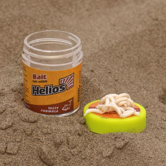 Насадка искусственная съедобная Опарыш белый (Maggot) Helios (HS-NO-M)