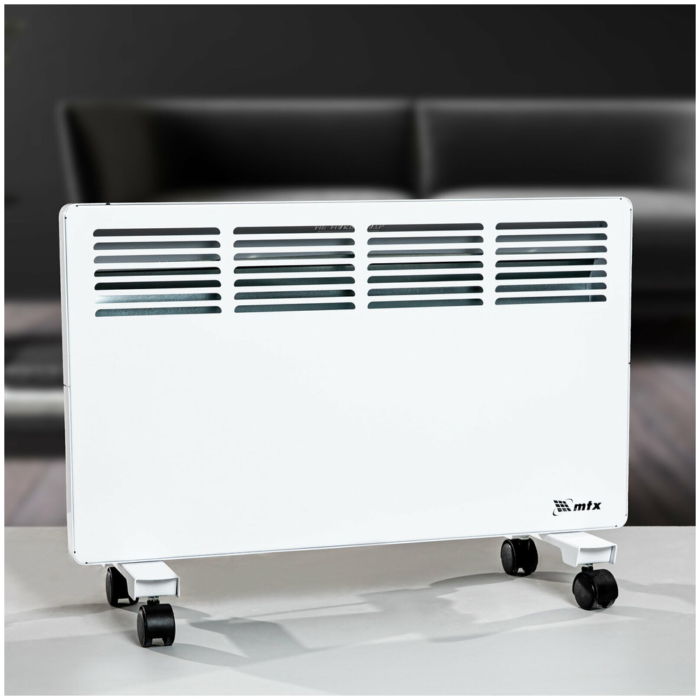 Конвектор электрический MTX КМ-2000.2, 2000 Вт, X-образный нагреватель, колеса, термостат, 98126