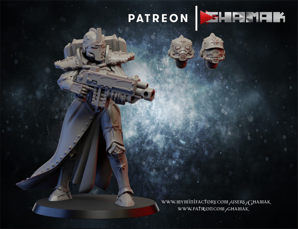 Adepta Sororitas Battle Sisters Сестра битвы №1 с болтером миниатюра для dnd, днд, pathfinder, фентези, Настольная игра, НРИ, Варгейм, РПГ