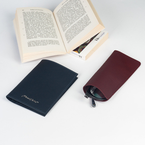 Футляр для очков Lunette из кожи теленка, бордового цвета