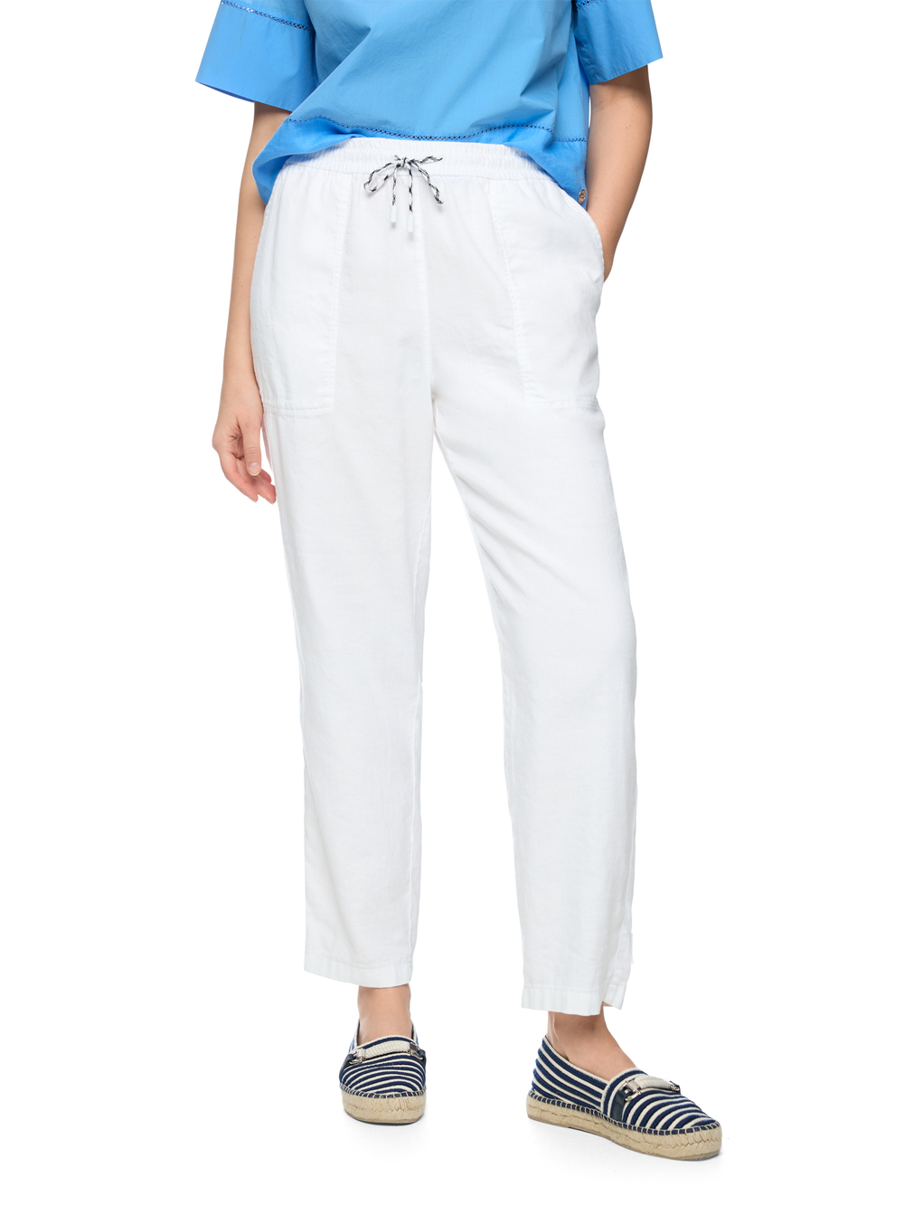 Брюки из хлопка и льна