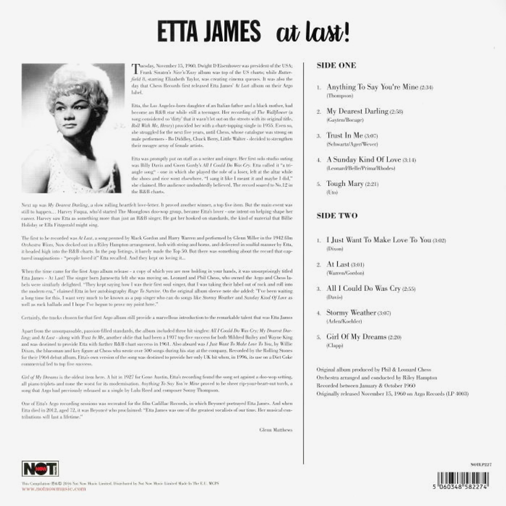 Etta James / At Last! (Coloured Vinyl)(LP)