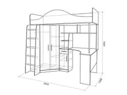 Детский комплекс «Амели» (дуб млечный), ЛДСП, Мебельсон, г. Ижевск