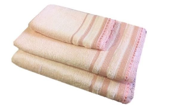 Набор полотенец  CROCHET - КРОКЕТ 3пр 30х50 50х90 и 70х140 Maison Dor (Турция)