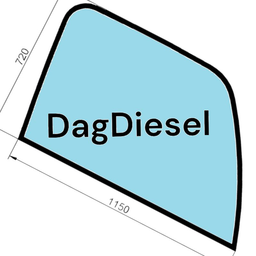 Стекло правое JCB 827/80202