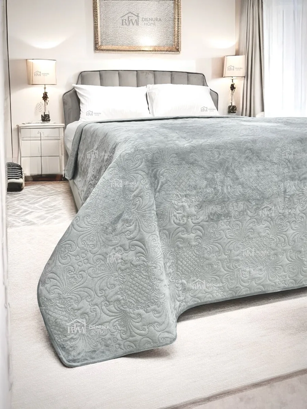 Покрывало 220х240 стеганое для кровати и дивана