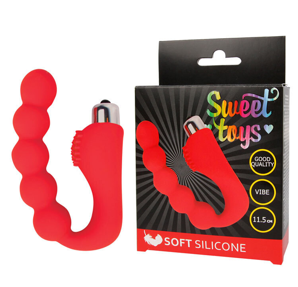 Вибромассажер Sweet Toys красный 11,5 см