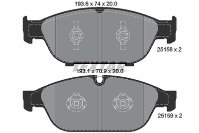 TEXTAR - 2515802-TET - Brake Pad Set, disc brake