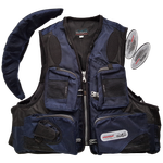 Жилет страховочный Badger Aqua Sport рыбаловный HFM-302-Blue до 120кг -