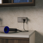 Накладка для розетки с заземлением, защитными шторками и крышкой, S70 (капучино)