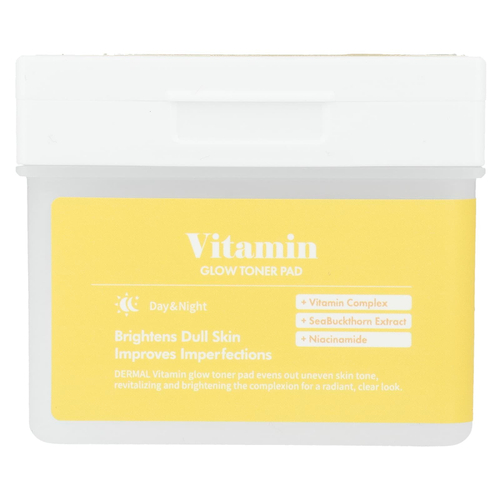 Dermal, Vitamin Glow Toner Pad, 120 ватных дисков
