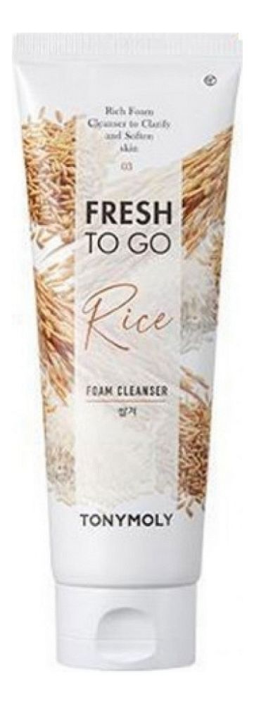 TONYMOLY  Пенка для умывания с рисовой водой - FRESH TO GO RICE FOAM CLEANSER,170мл
