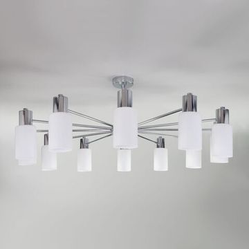 Умная потолочная люстра со стеклянными плафонами 12*Е14 70160/12 хром Vegga Eurosvet