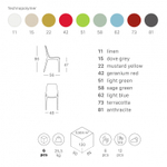 Стул пластиковый Scab Design Ginevra, зеленый шалфей