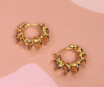 Швензы кольца витые позолота 18х15 мм