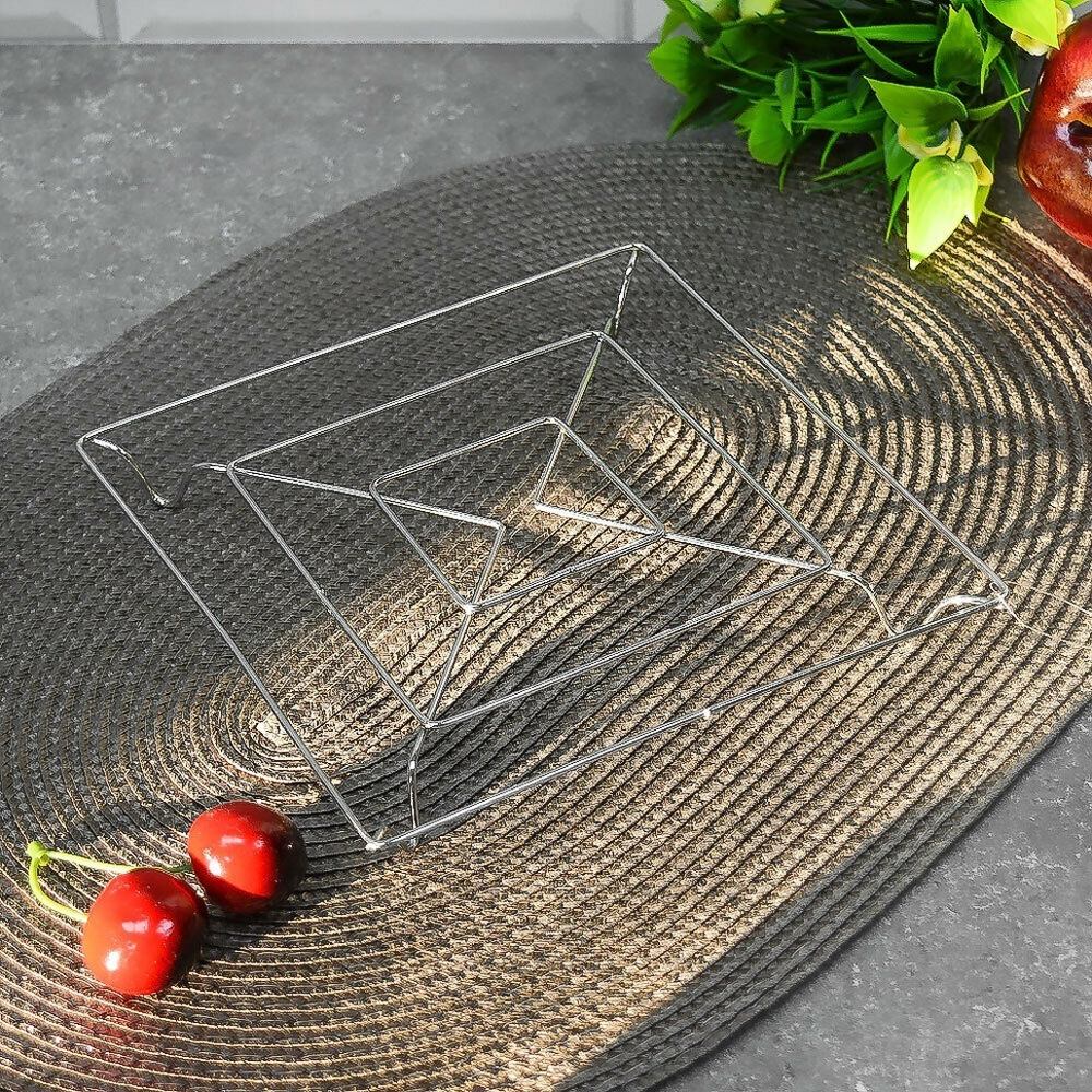 Подставка под горячее металлическая 17см "Квадрат"