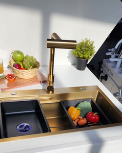 Многофункциональная кухонная мойка из нержавеющей стали BZ9949HS цвета Черный