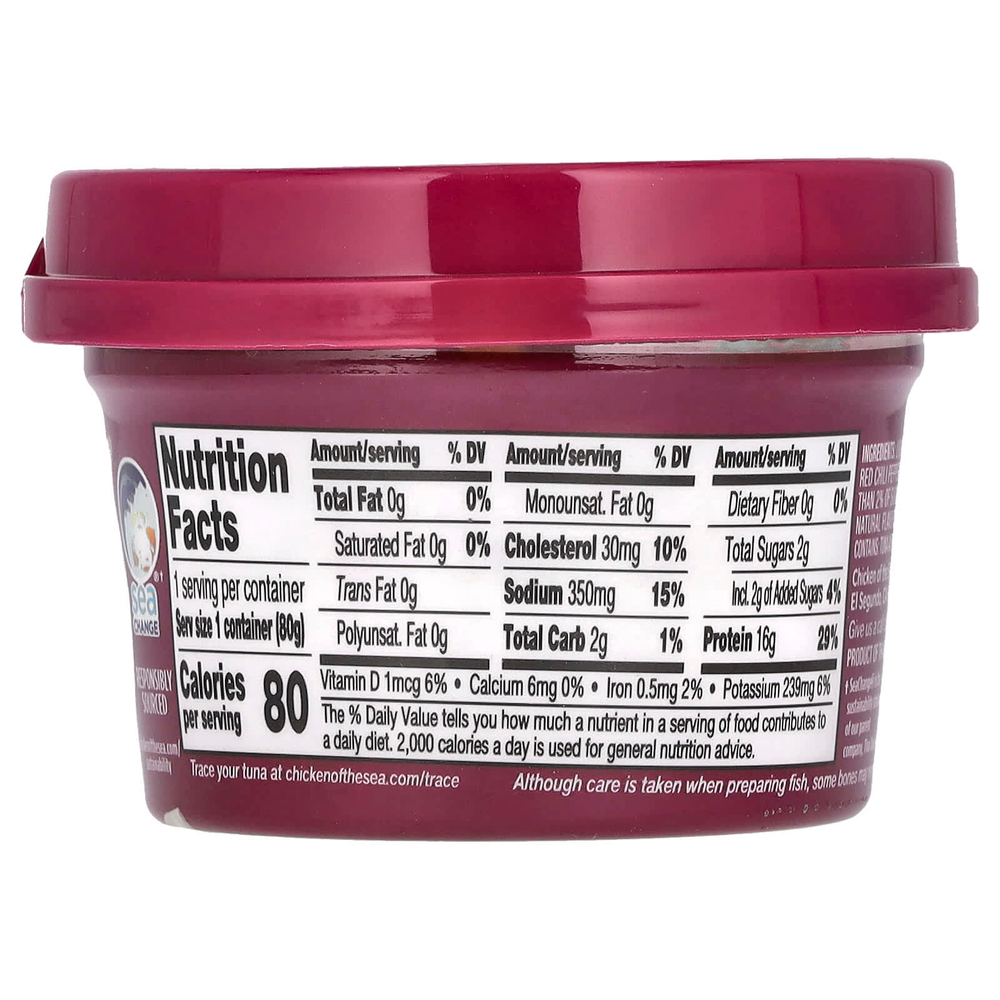 Chicken of the Sea, Infusions, дикий тунец, тайский перец чили, 80 г (2,8 унции)