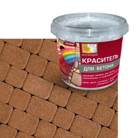 КОЛЛЕКЦИЯ  КРАСИТЕЛЬ для бетона ОХРА 0,4кг (ИжСинтез)