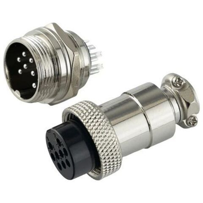 Авиационный разъем GX20 9Pin (штекер+гнездо)