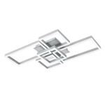 Потолочный светодиодный светильник 148Вт, 10752Лм, 3000-6500К, Ra>80,  плавная регулировка мощности, изменение цветовой температуры, ночник,  металл/акрил, серебро