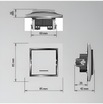 Светорегулятор-выключатель (диммер) Profitec Tesla серебро