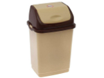 Ведро для мусора 4л "Камелия" бежевый/темно-коричневый