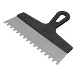 Шпатель 250мм, зуб 8х8мм, из нержавеющей стали, пластмассовая ручка, Сибртех, 85474