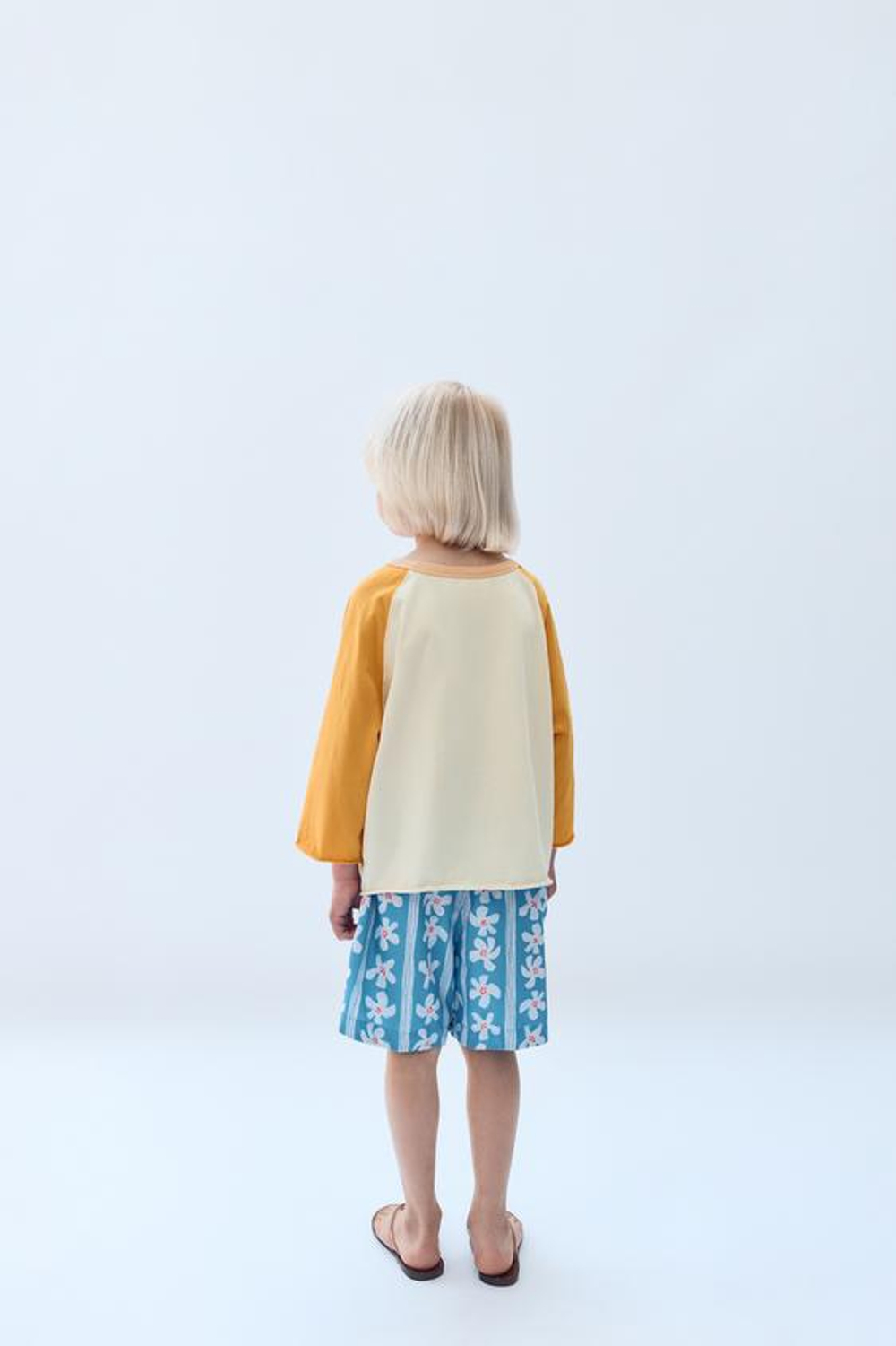 ZARA ФУТБОЛКА С КОНТРАСТНЫМ РУКАВОМ РЕГЛАН - LIMITED EDITION, ТЫКВЕННЫЙ