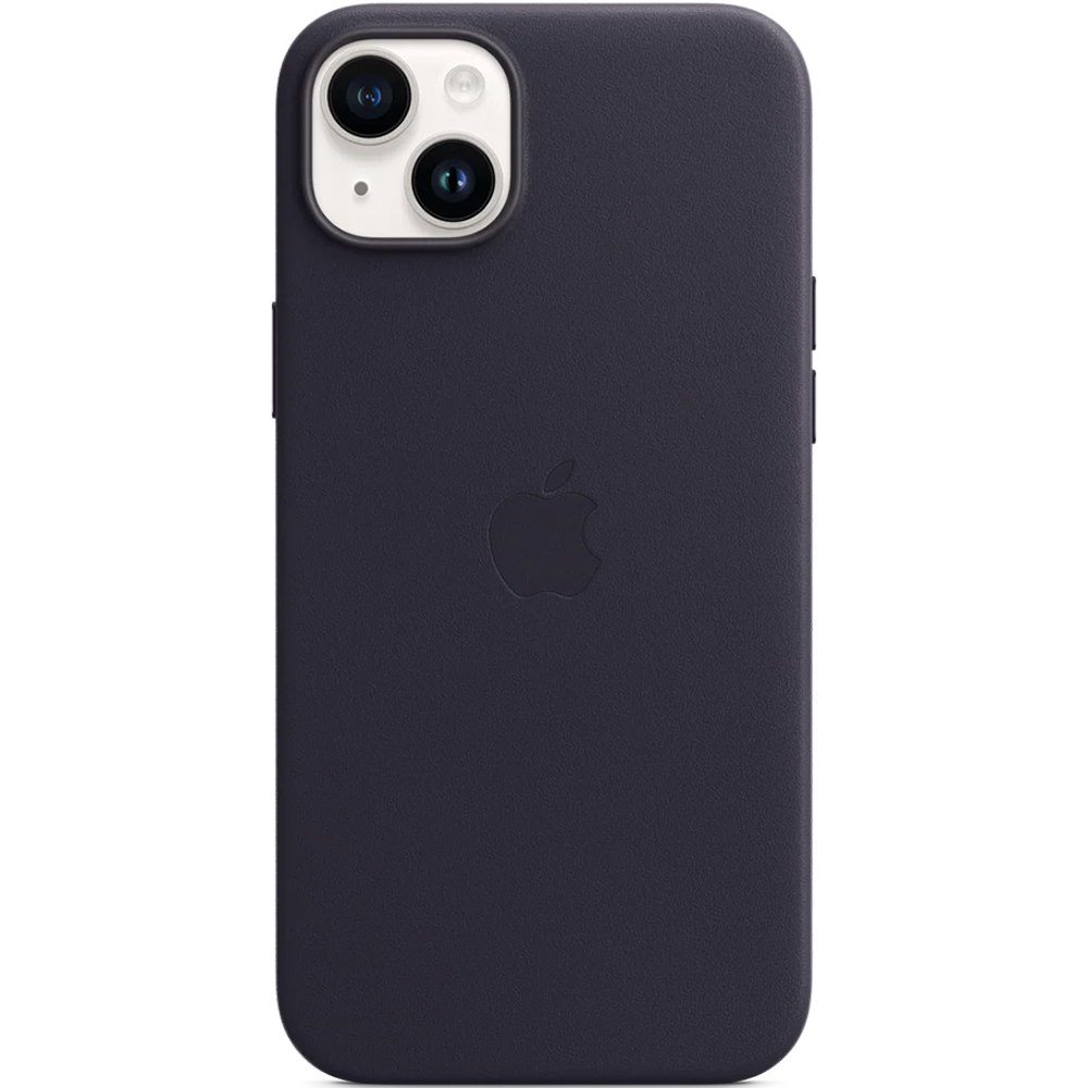 Кожаный чехол с поддержкой MagSafe Apple Leather Case для iPhone 14 Plus, Ink (Чернильный)
