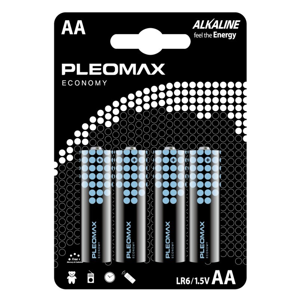 батарейка Pleomax LR06-4BL