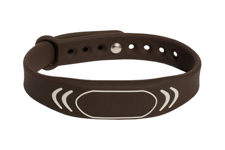 Перезаписываемый RFID браслет T5577 “SPORT” КОРИЧНЕВЫЙ (125 кГц)