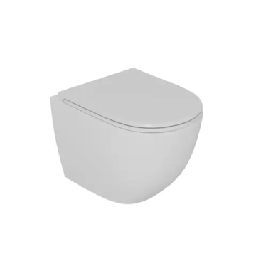 Унитаз подвесной безободковый (торнадо) D&K Matrix DT1396516, сиденье микролифт, белый