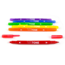 Tombow TwinTone 6 Color Rainbow Set