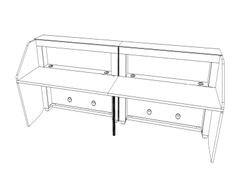 Стойка рецепции прямая с LED подсветкой