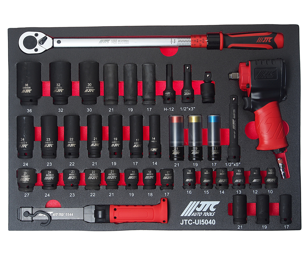 Набор инструментов 40 предметов слесарно-монтажный в ложементе JTC-UI5040